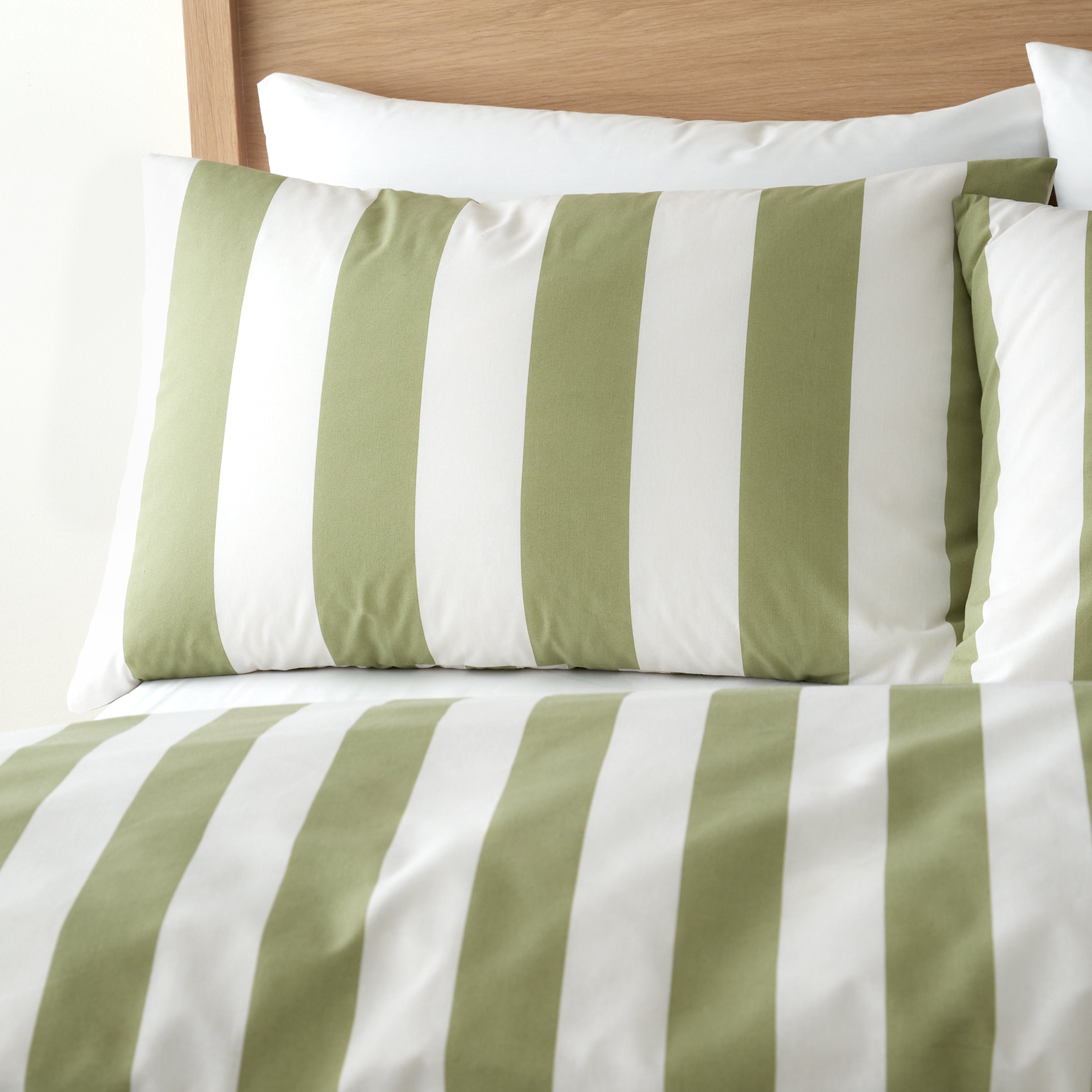 Cove Stripe Duvet Set - Green