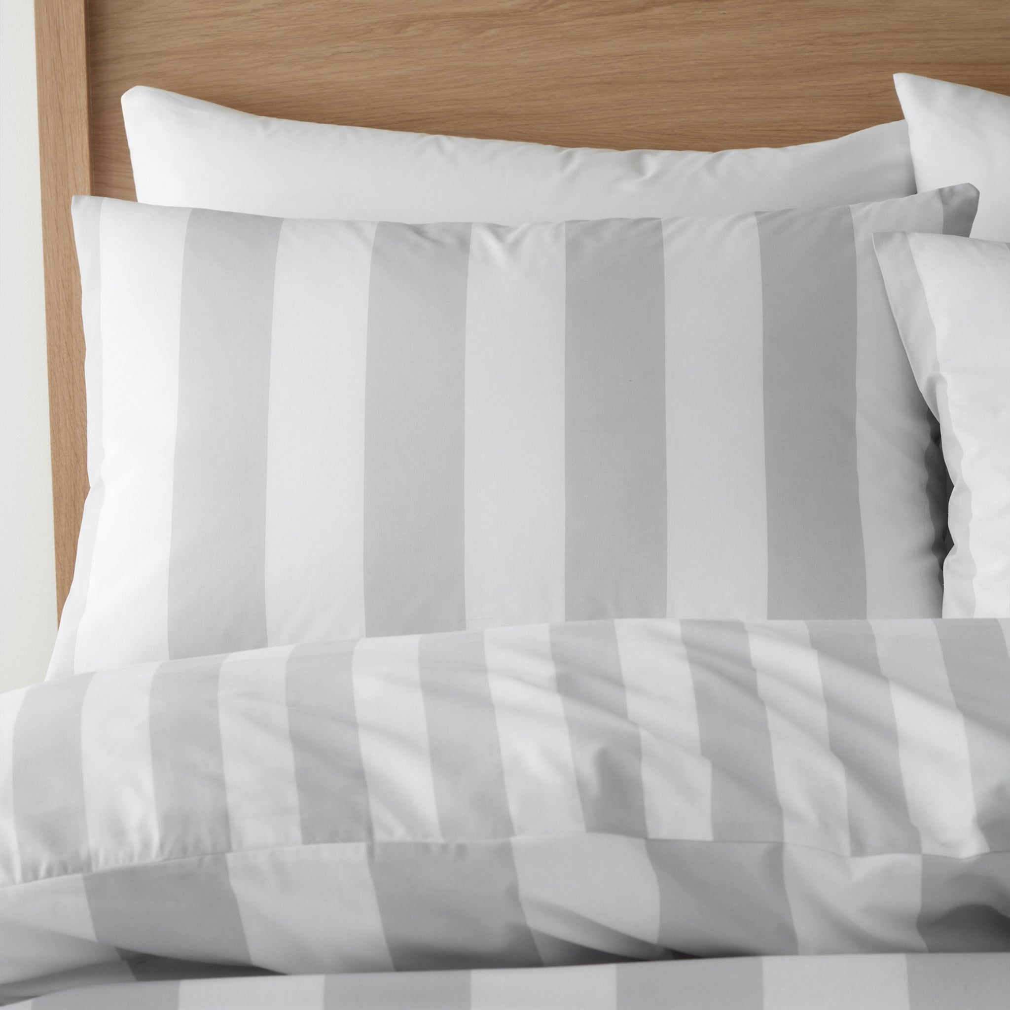 Cove Stripe Duvet Set - Silver