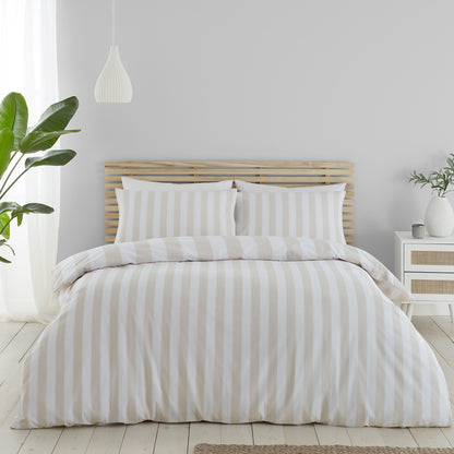 Cove Stripe Duvet Set - Natural