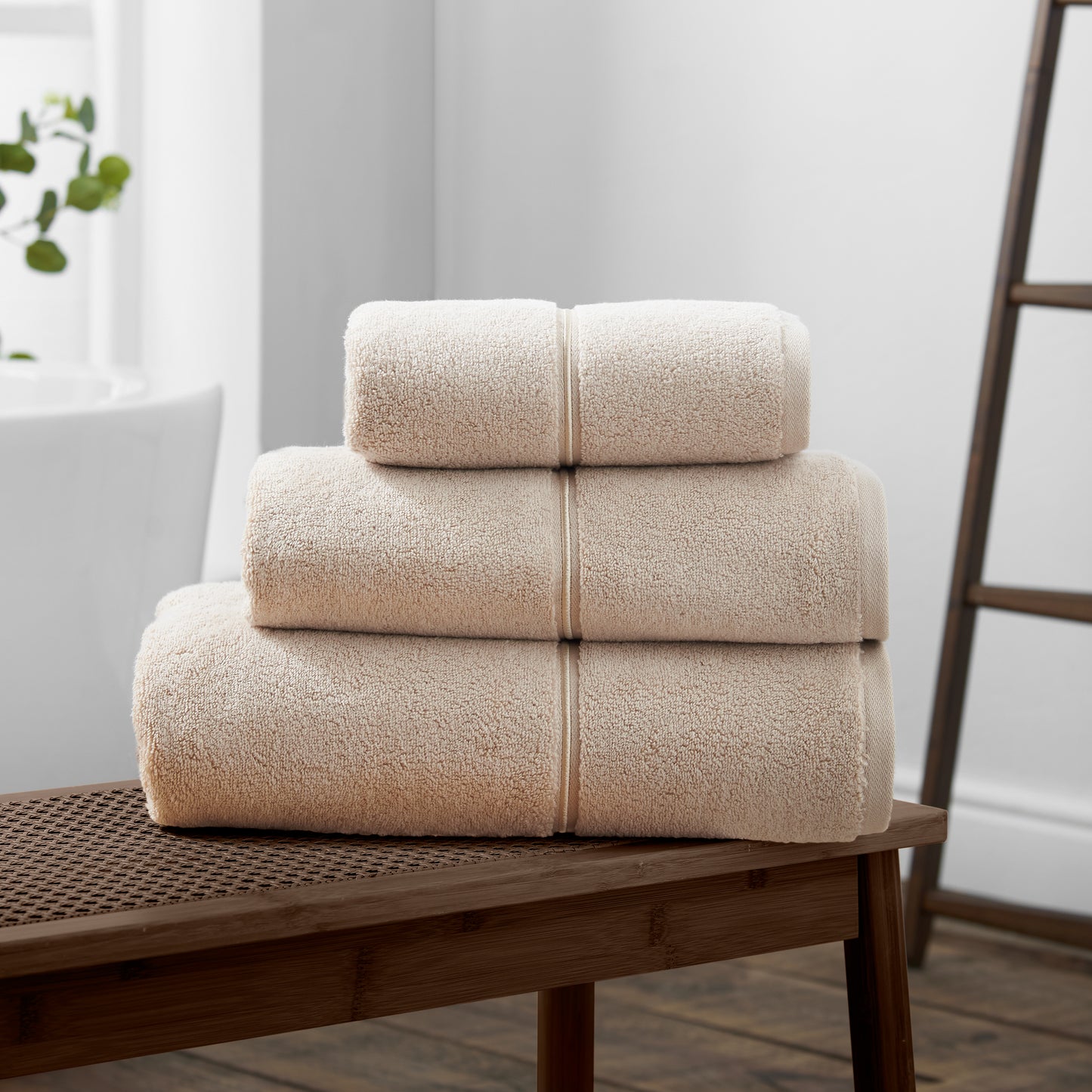 Satin Stitch 600 gsm Zero Twist Towels - Natural  PRE - ORDER LIMITED STOCK !