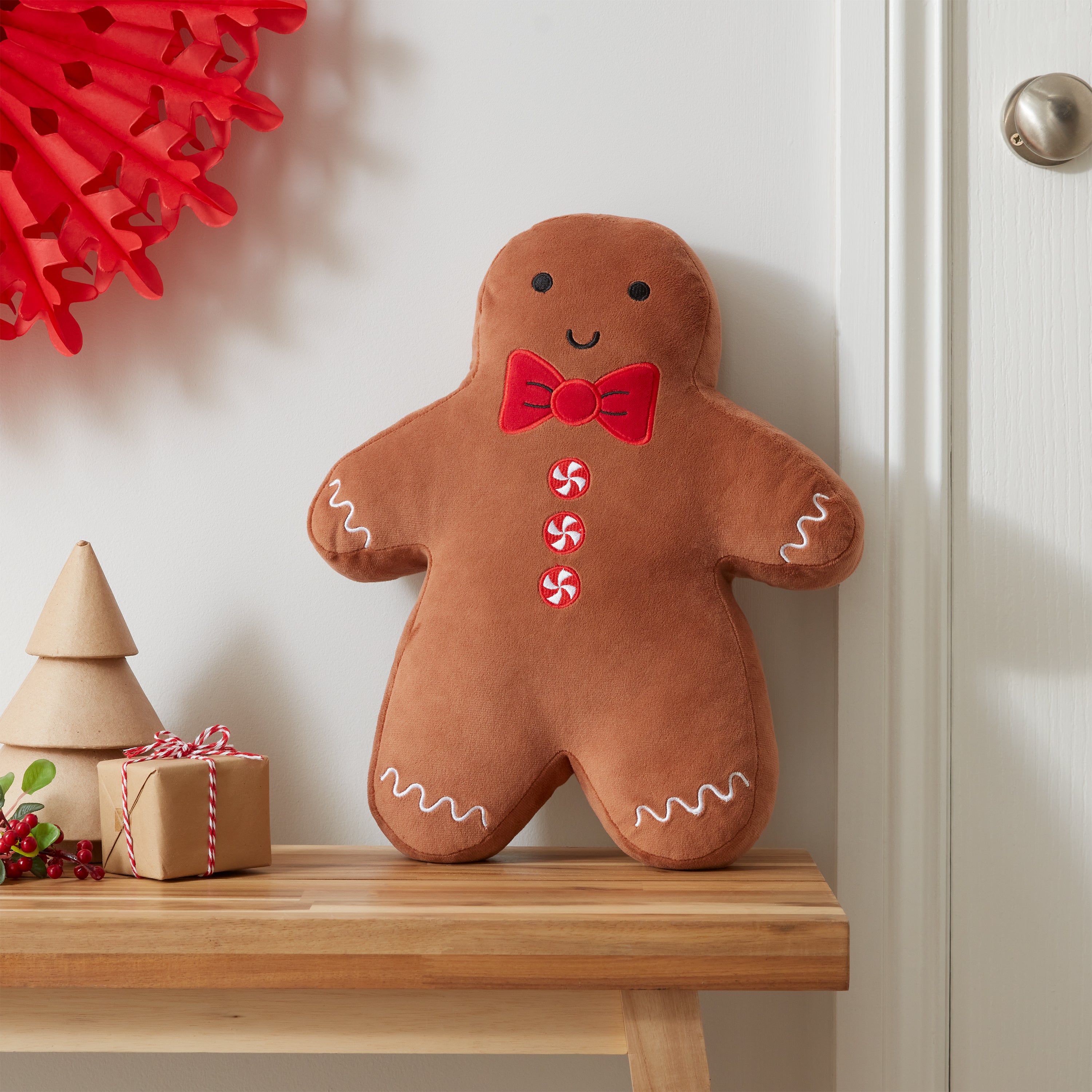 Christmas Gingerbread Man Filled 3D Cushion PRE-ORDER ARRIVING SOON!
