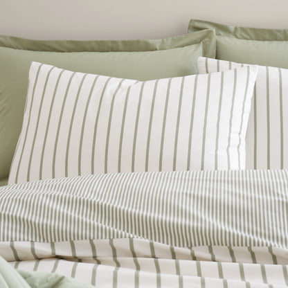 Hampton 100 % Cotton Duvet Set Green
