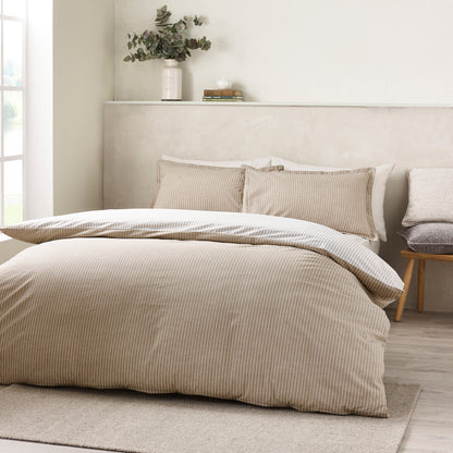 Oxford Pinstripe Duvet Set - Natural PRE-ORDER ARRIVING SOON!