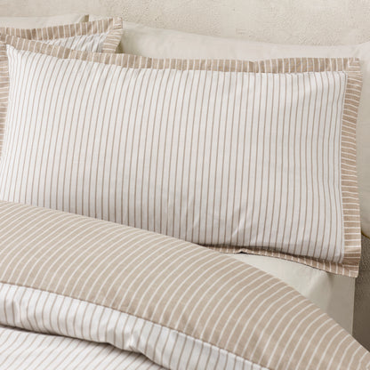 Oxford Pinstripe Duvet Set - Natural PRE-ORDER ARRIVING SOON!