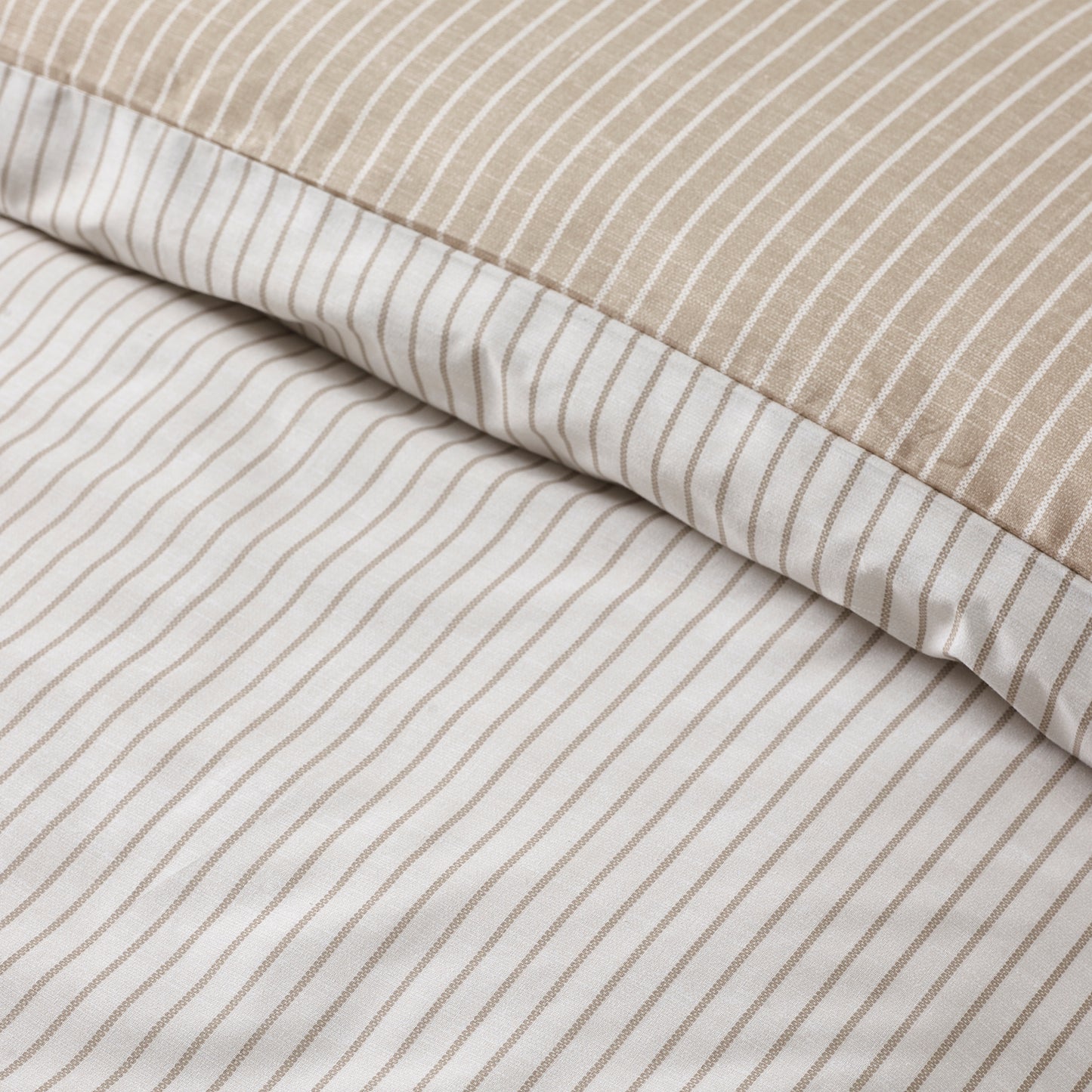 Oxford Pinstripe Duvet Set - Natural PRE-ORDER ARRIVING SOON!