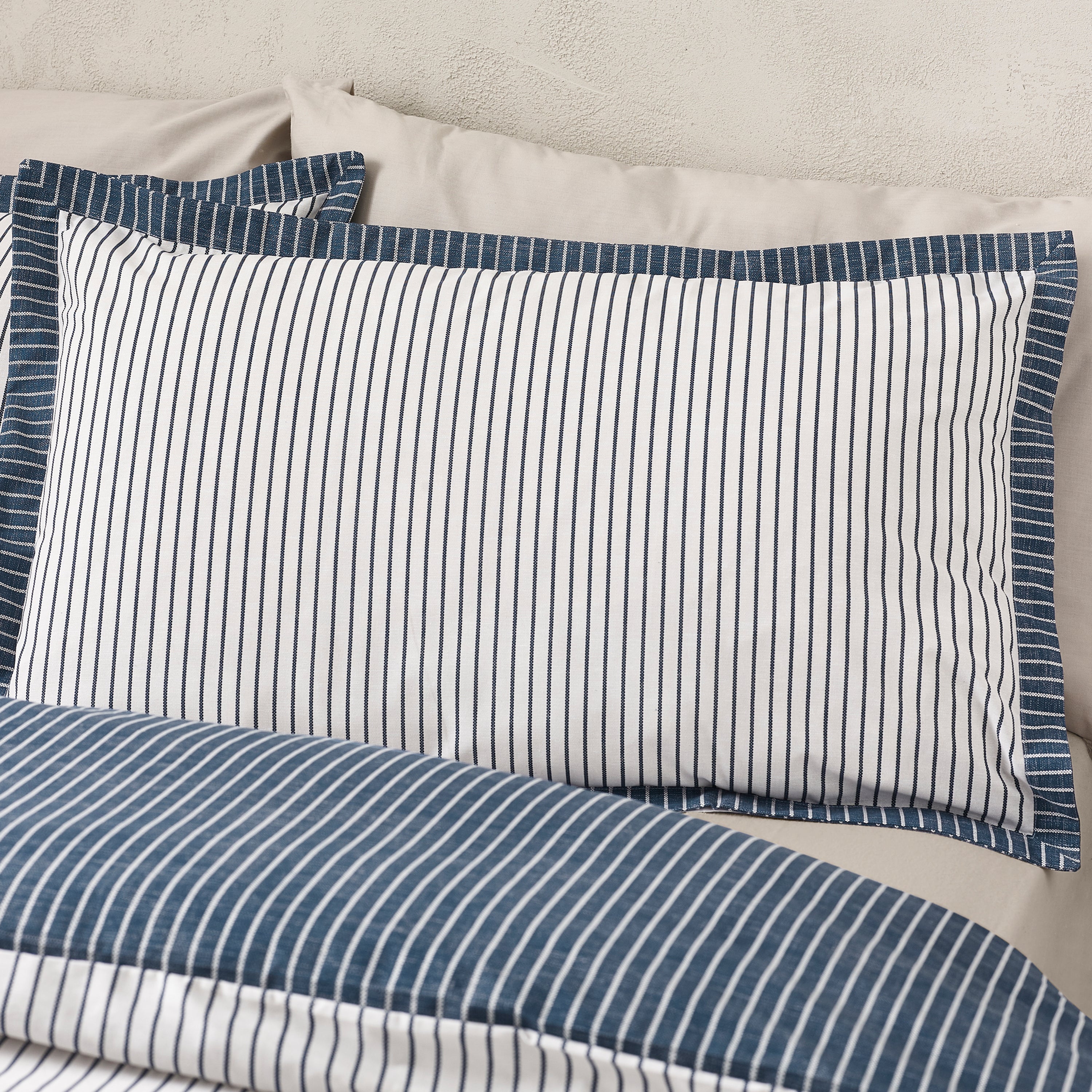 Oxford Pinstripe Duvet Set, Navy - PRE-ORDER, ARRIVING SOON !
