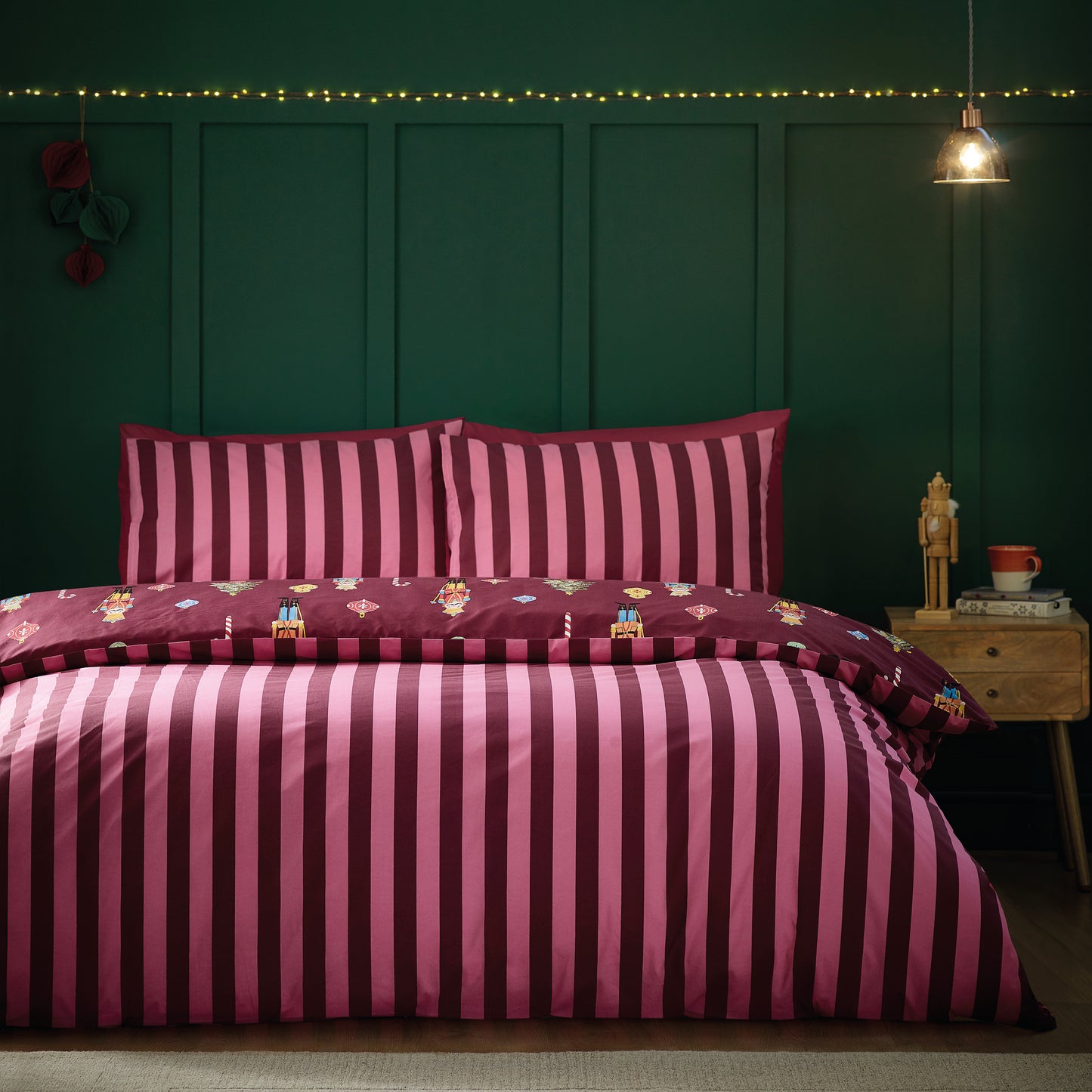 Christmas Nutcracker Stripe . Burgundy PRE-ORDER ARRIVING SOON !