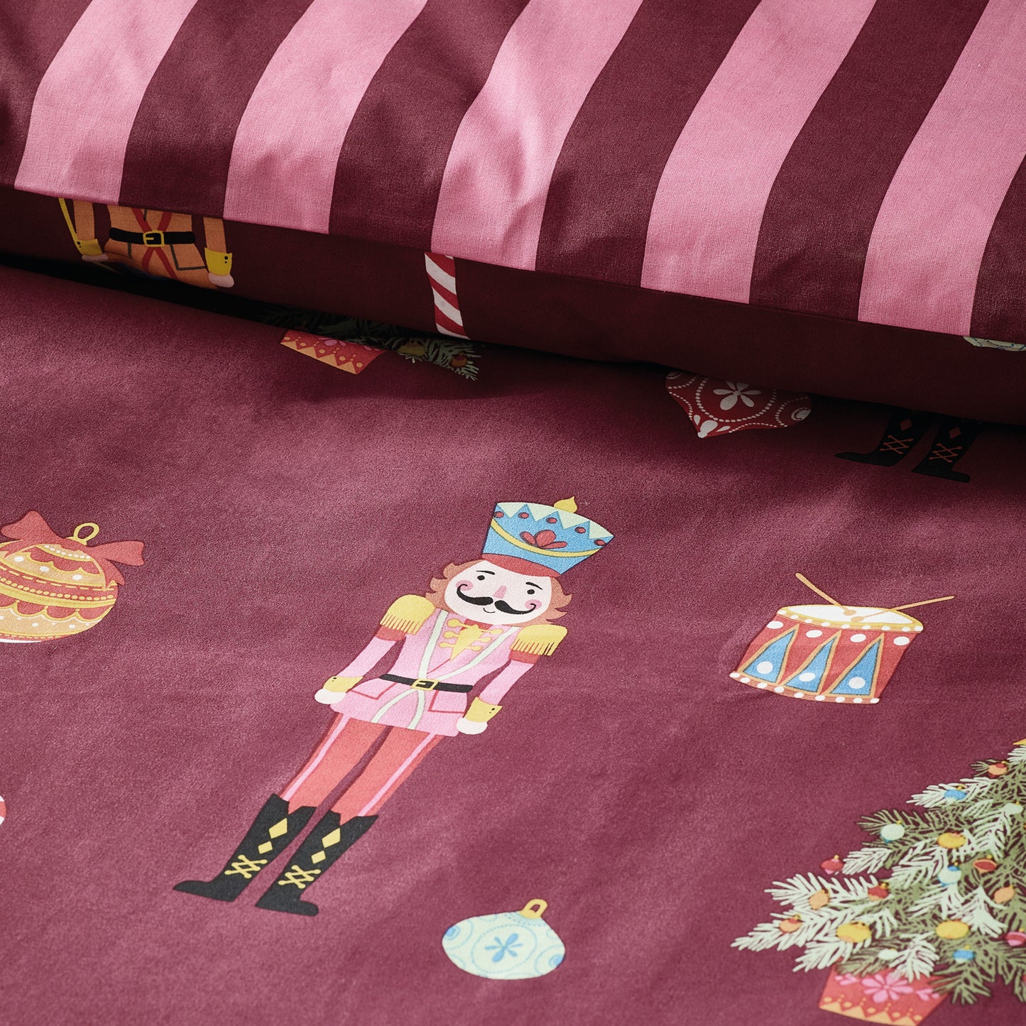 Christmas Nutcracker Stripe . Burgundy PRE-ORDER ARRIVING SOON !