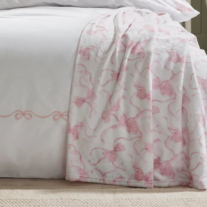 Pink Bow Oversized Fleecy Throw