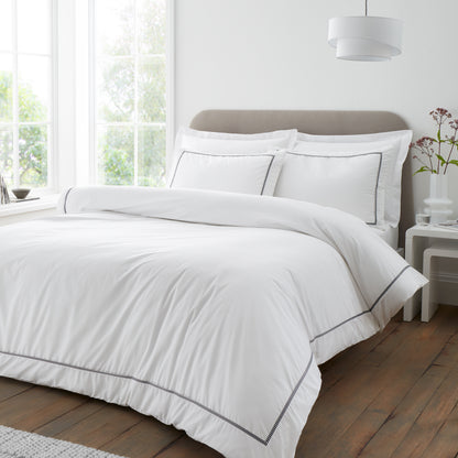 Stripe Trim 100 % Cotton Duvet Sets -Black PRE-ORDER ARRIVING SOON !
