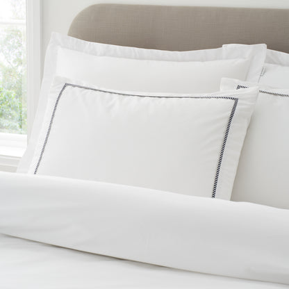 Stripe Trim 100 % Cotton Duvet Sets -Black PRE-ORDER ARRIVING SOON !