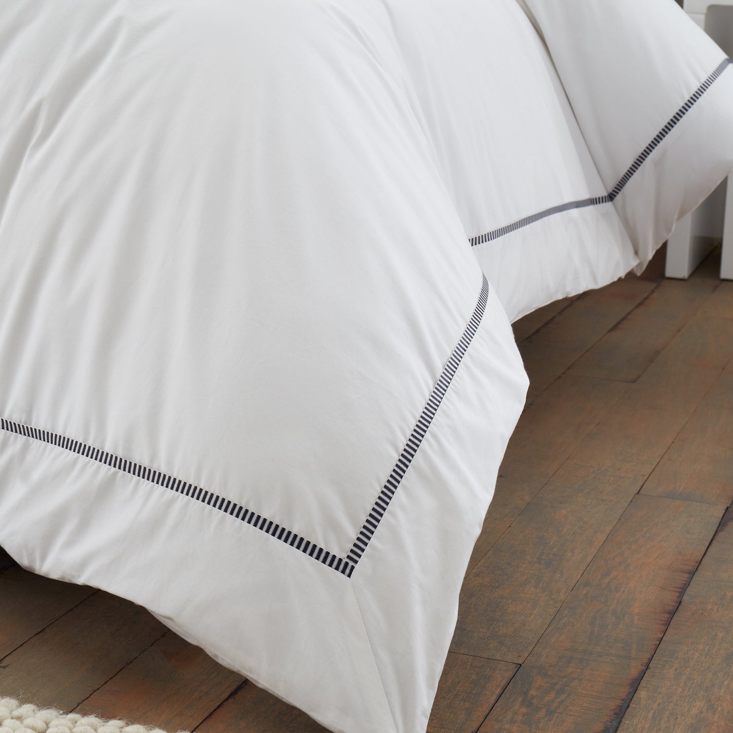 Stripe Trim 100 % Cotton Duvet Sets -Black PRE-ORDER ARRIVING SOON !