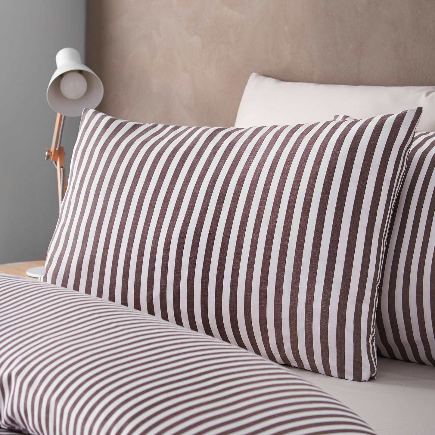 Epic Textured Stripe Duvet Set - Chocolate PRE-ORDER ARRIVING SOON !