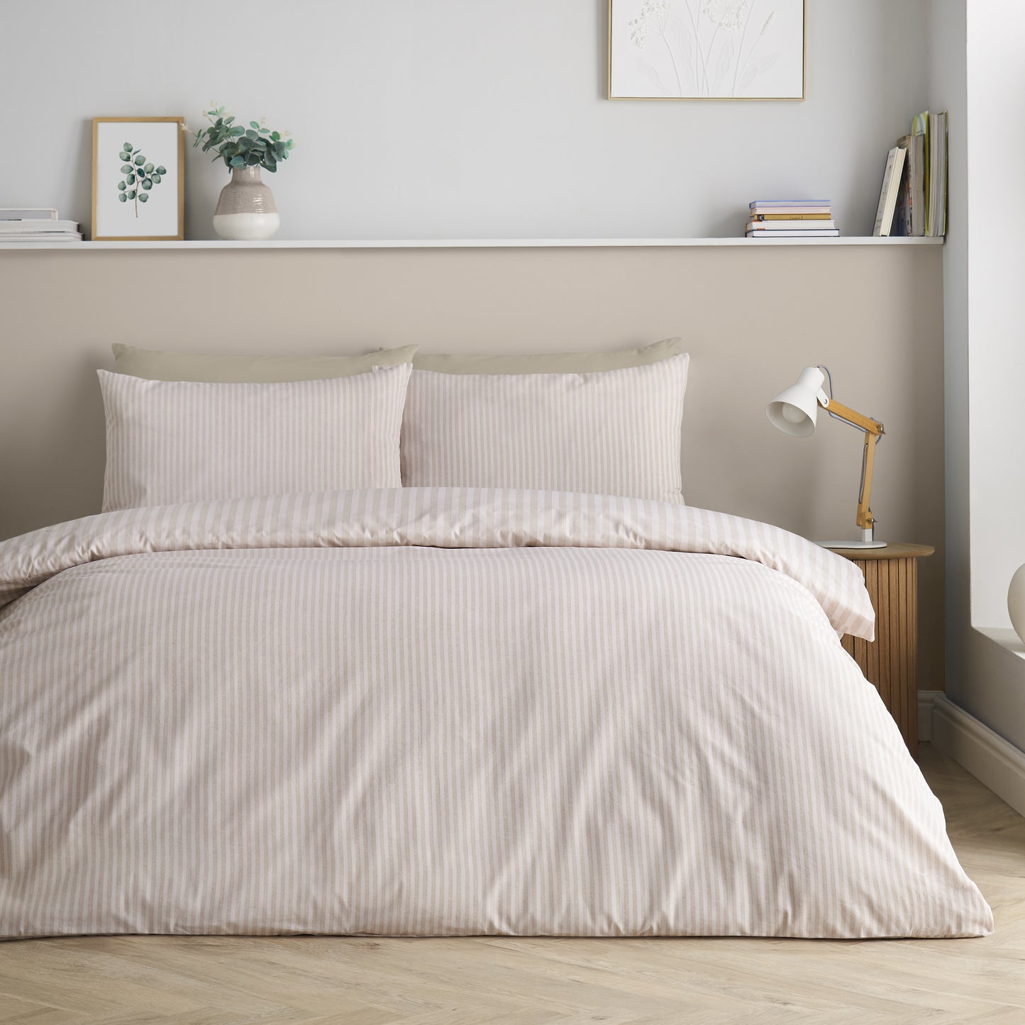 Epic Textured Stripe Duvet Set - Natural PRE-ORDER ARRIVING SOON !