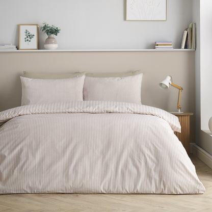 Epic Textured Stripe Duvet Set - Natural PRE-ORDER ARRIVING SOON !
