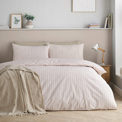 Epic Textured Stripe Duvet Set - Natural PRE-ORDER ARRIVING SOON !