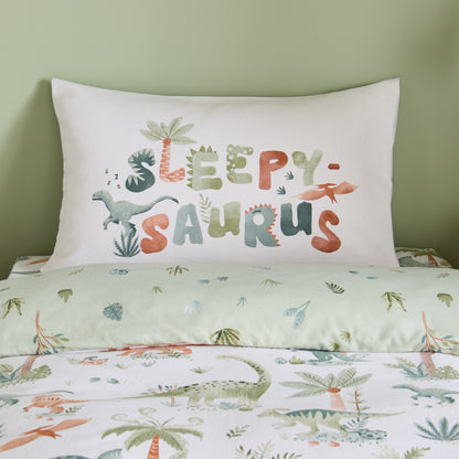 Sleepy -Saurus Brushed Cotton Duvet Set- Green