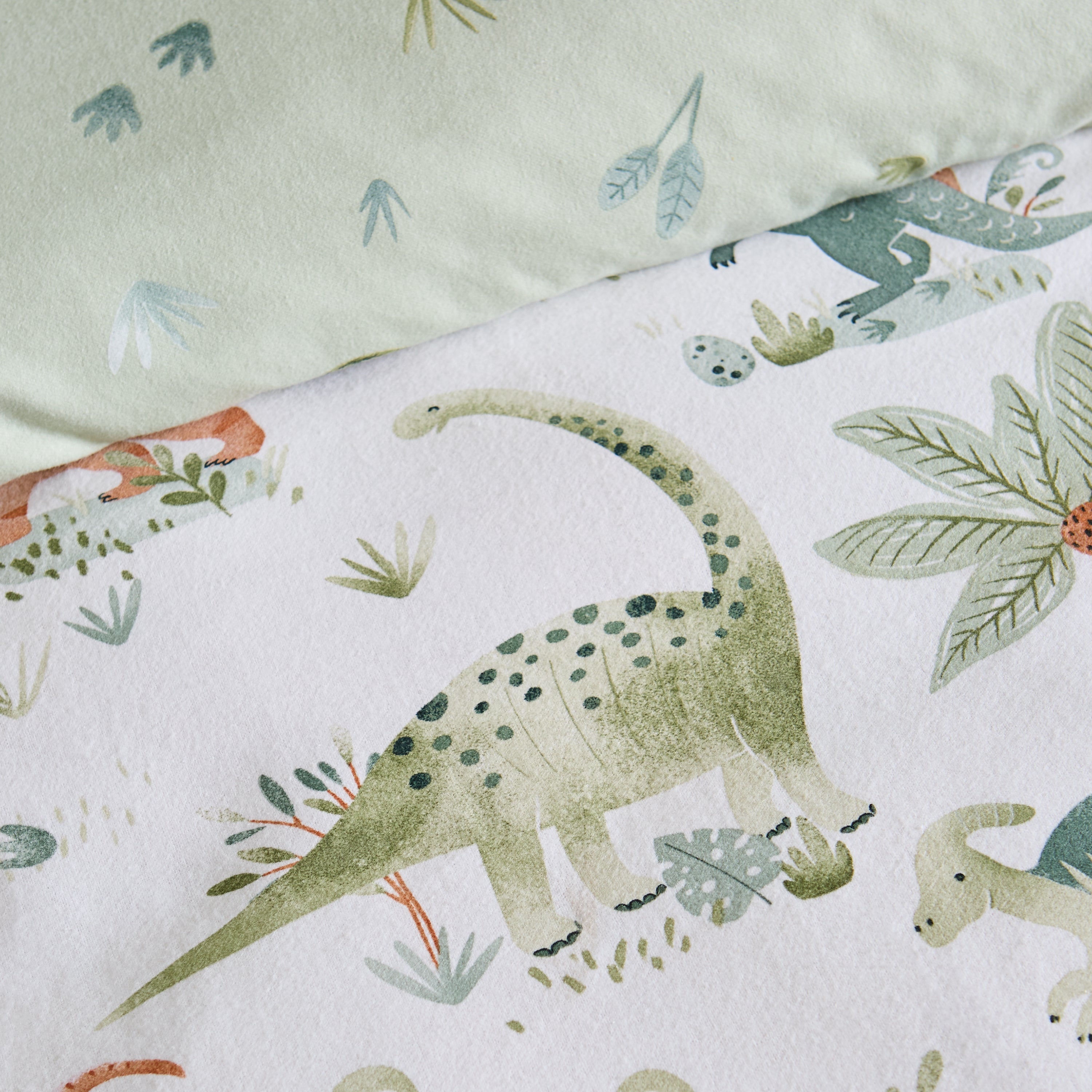 Sleepy -Saurus Brushed Cotton Duvet Set- Green