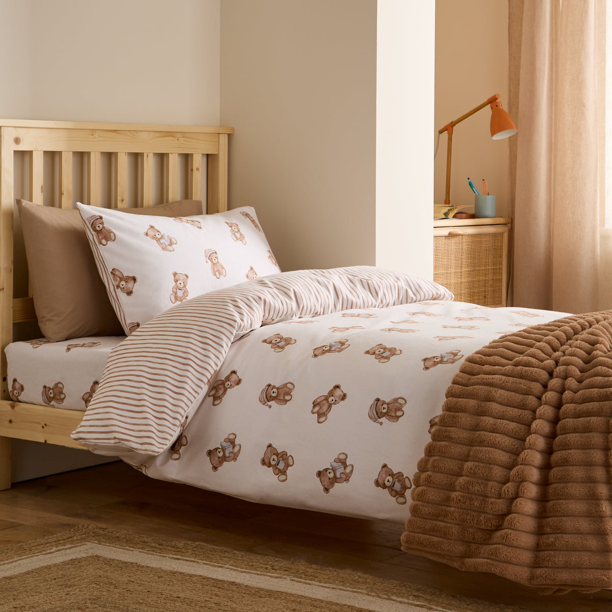 Brushed Teddy Bear Kids Duvet Set