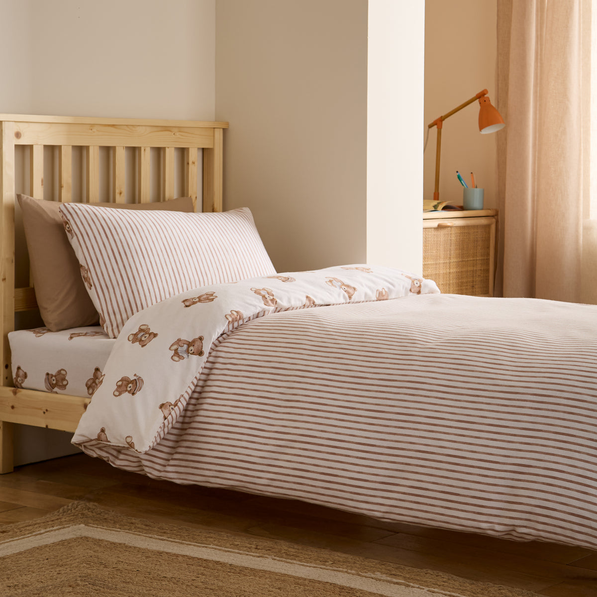 Brushed Teddy Bear Kids Duvet Set