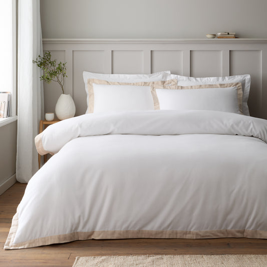Tailored Brushed Cotton Duvet Set - Natural PRE-ORDER ARRIVING SOON !