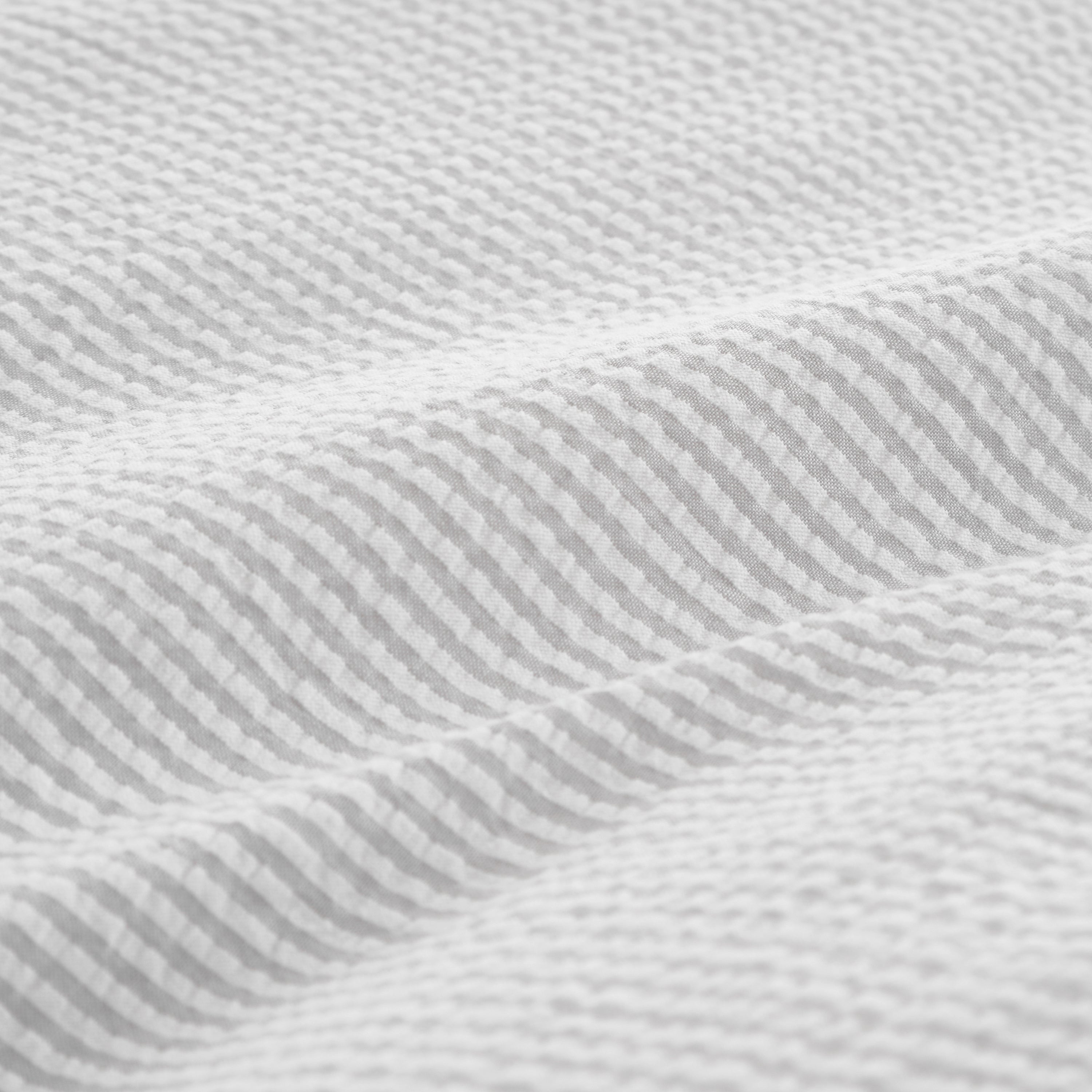 Seersucker Woven Stripe 100 % Cotton Duvet Set - Grey