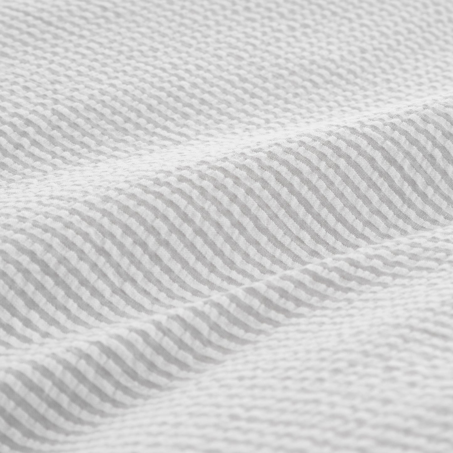 Seersucker Woven Stripe 100 % Cotton Duvet Set - Grey
