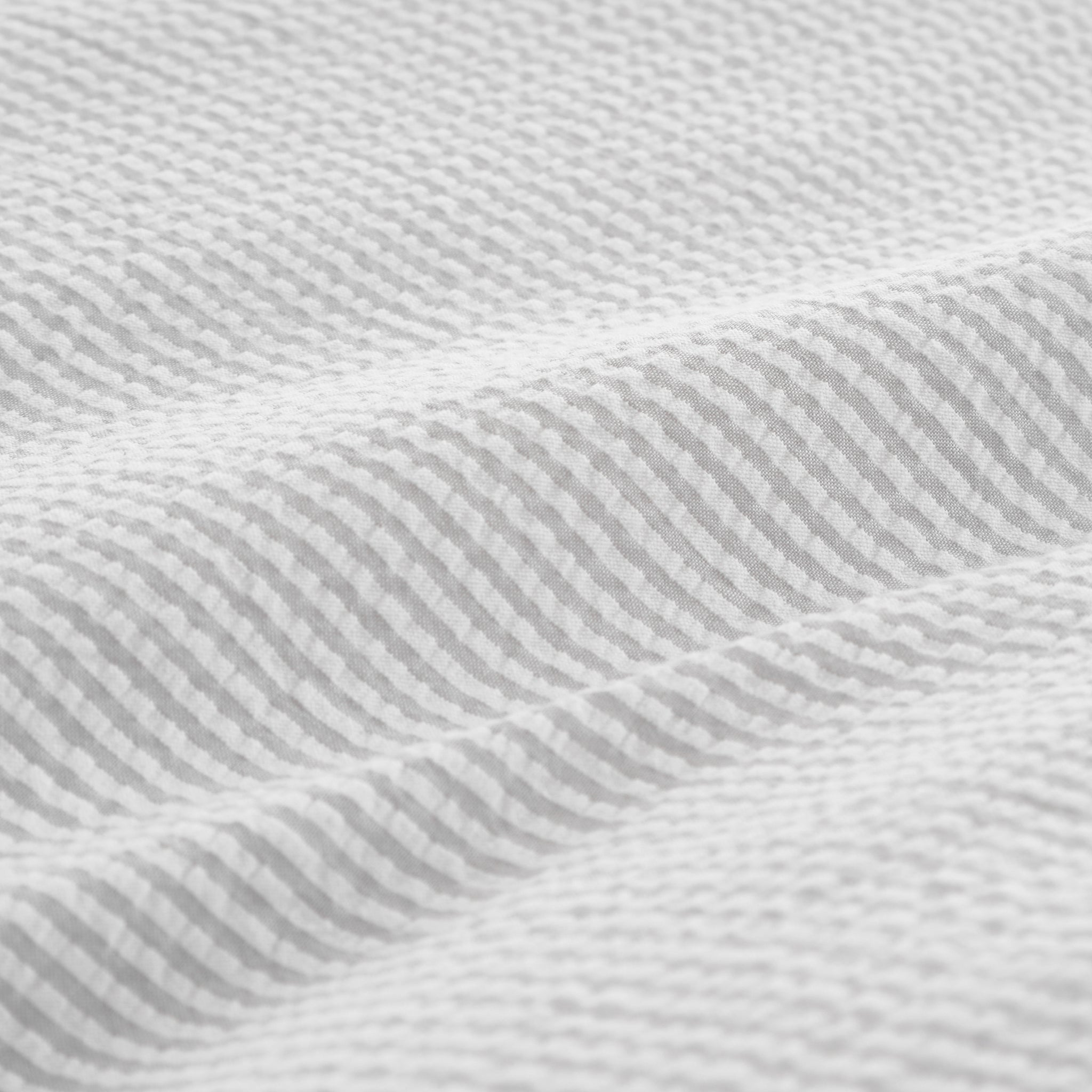 Seersucker Woven Stripe 100 % Cotton Duvet Set - Grey