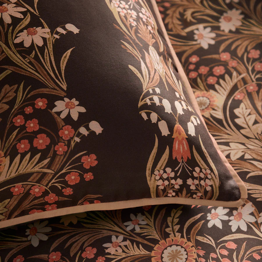 Audrey  100 % Cotton Sateen Duvet Set- Spice