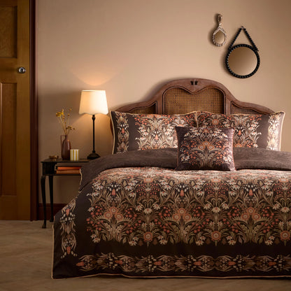 Audrey  100 % Cotton Sateen Duvet Set- Spice