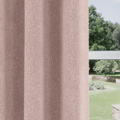 Austin 100 % Black out Eyelet Curtains - Blush