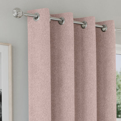 Austin 100 % Black out Eyelet Curtains - Blush