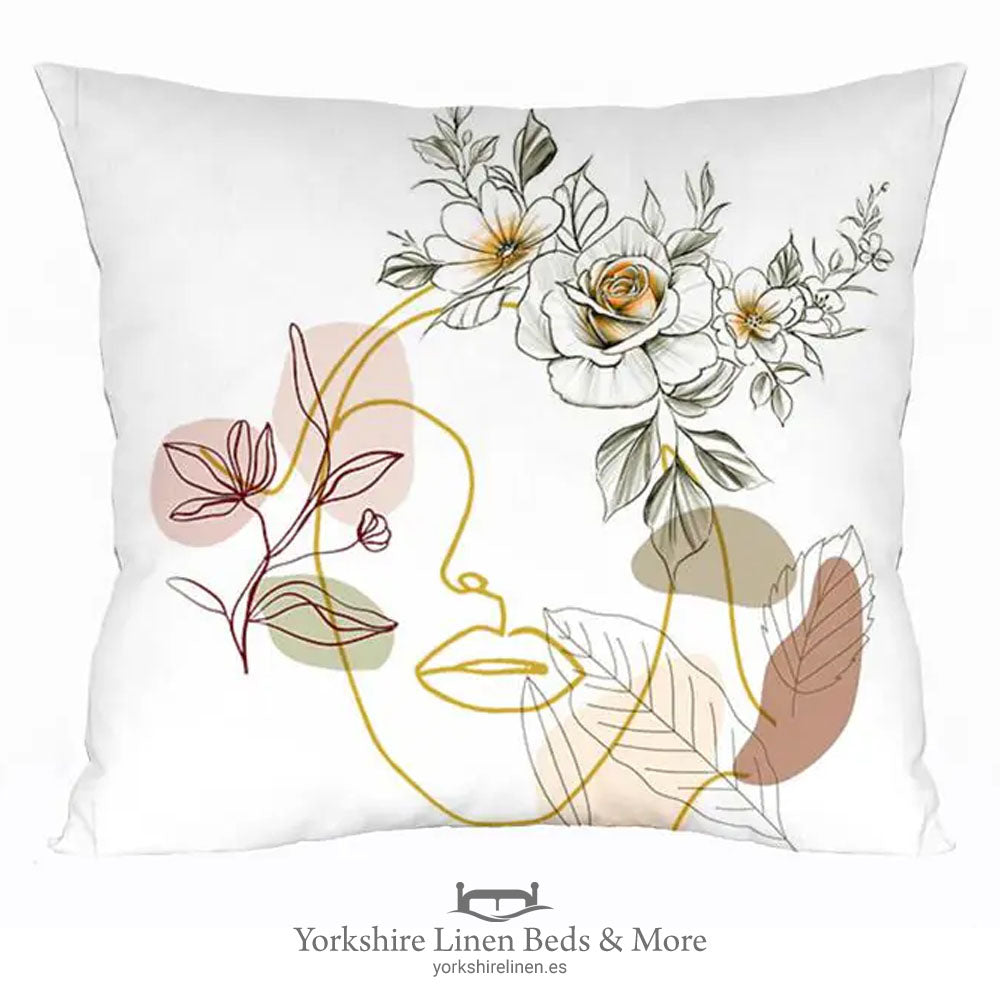 Abstract Art Cushion, The Face 4939 - Cushions & Cushion Covers - Yorkshire Linen Beds & More