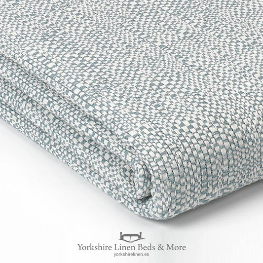 Attica Cotton Multi Use Throw, Duck Egg Blue - Throws & Bedspreads - Yorkshire Linen Beds & More