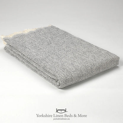 Attica Cotton Multi Use Throw, Grey - Throws & Bedspreads - Yorkshire Linen Beds & More