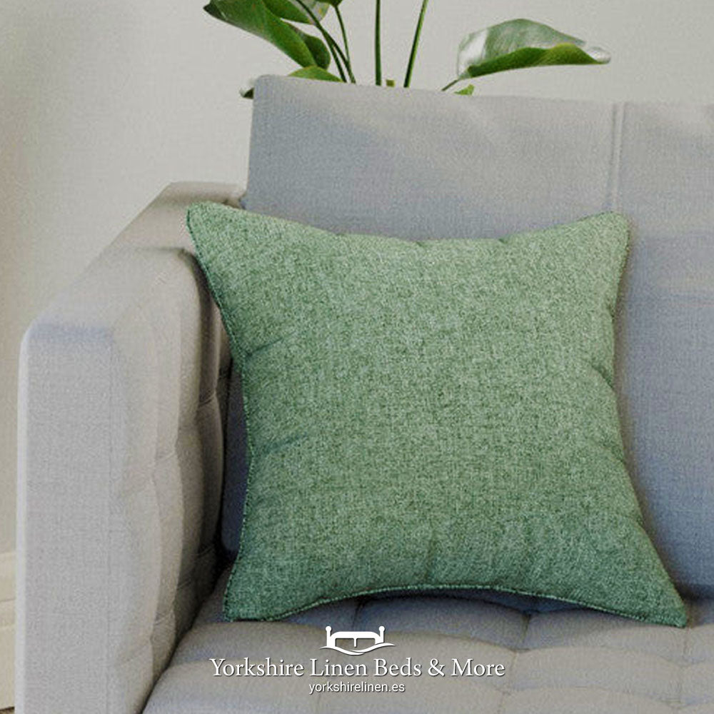 Austin Linen Style Cushion, Green - Cushions & Cushion Covers - Yorkshire Linen Beds & More