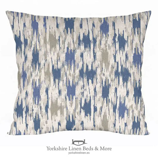 Blue & Beige Abstract Outdoor Cushions - Cushions & Cushion Covers - Yorkshire Linen Beds & More