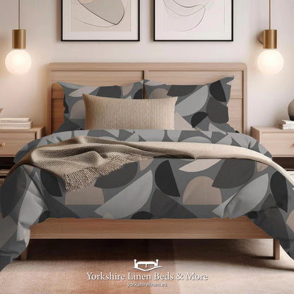 Boden Abstract Duvet Set, Charcoal - Duvet Covers & Sets - Yorkshire Linen Beds & More