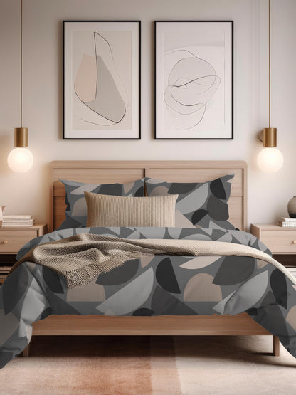 Boden Abstract Duvet Set, Charcoal