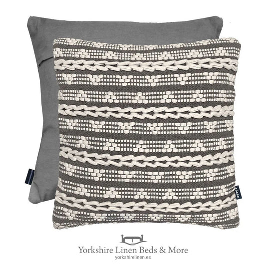 Boho Chic Cushion Collection RAYA GREY - Cushions & Cushion Covers - Yorkshire Linen Beds & More