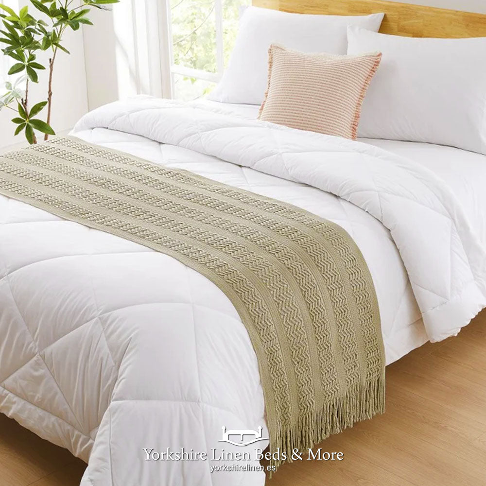 Boho Bed Runner Beige or Cream