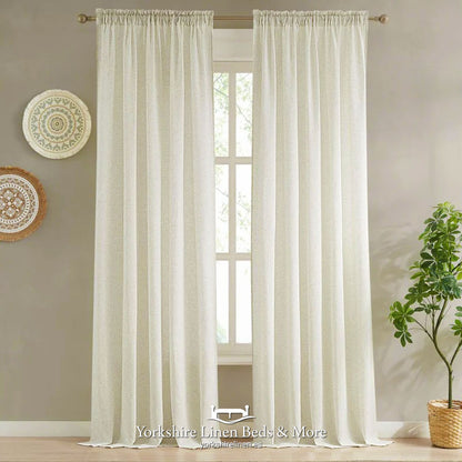 Boho Linen style Multi headed Voile Panel