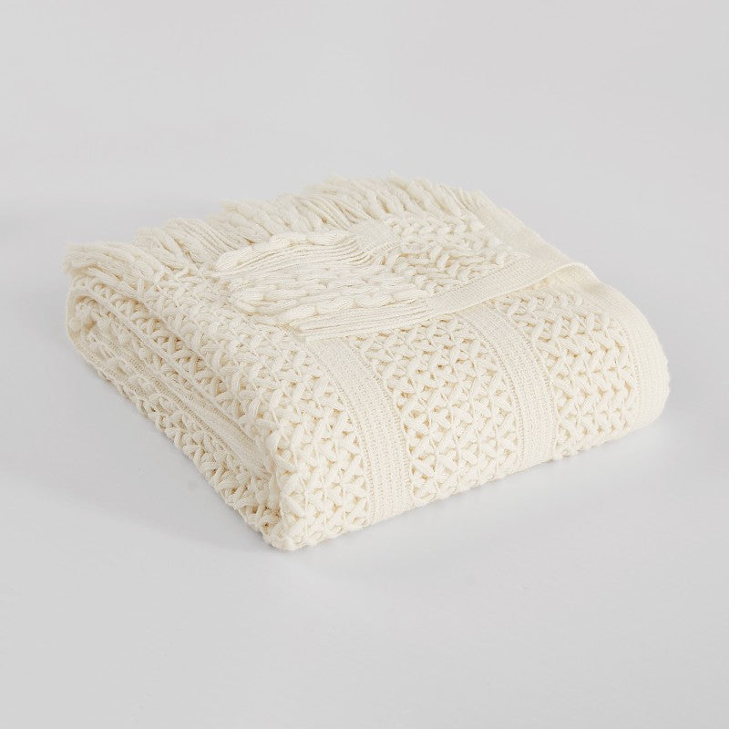 Boho Bed Runner Beige or Cream