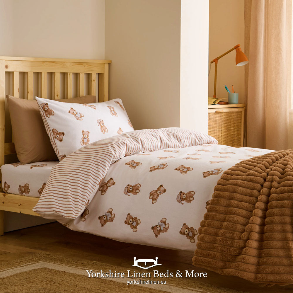 Brushed Teddy Bear Kids Duvet Set - Duvet Covers and Sets - Yorkshire Linen Beds & More, Mijas Costa, Spain