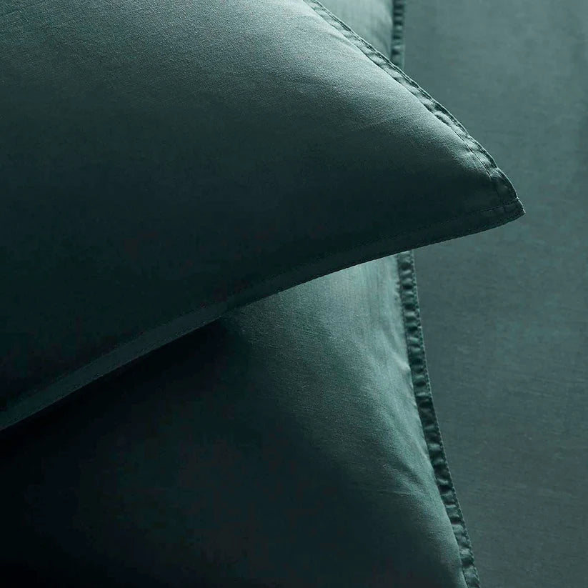 Cassie 100 % Cotton Stonewash Duvet Set Teal