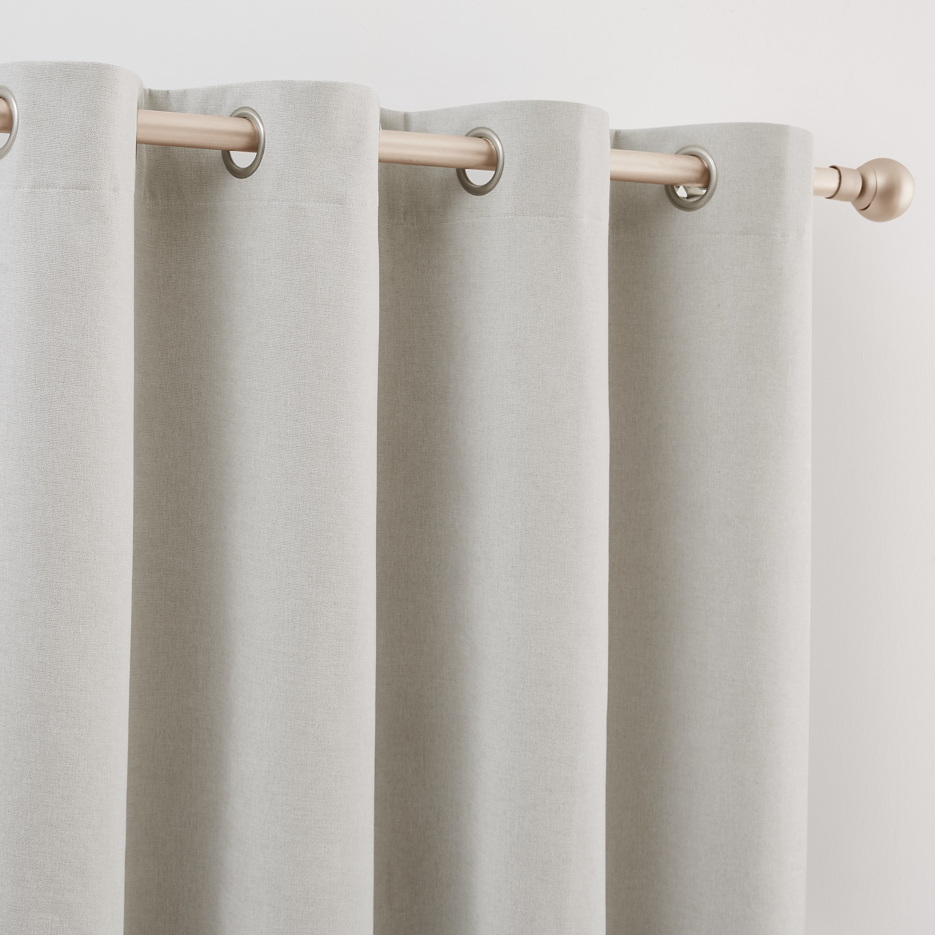 Chenille Eyelet Blackout Curtains - Natural