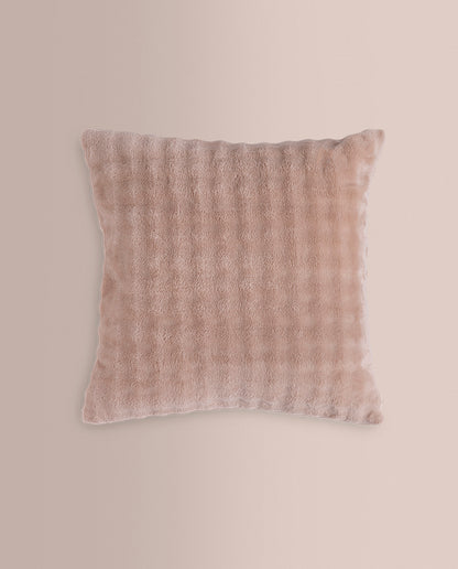 Icelandia Value Faux Fur Throws and Cushions, Beige