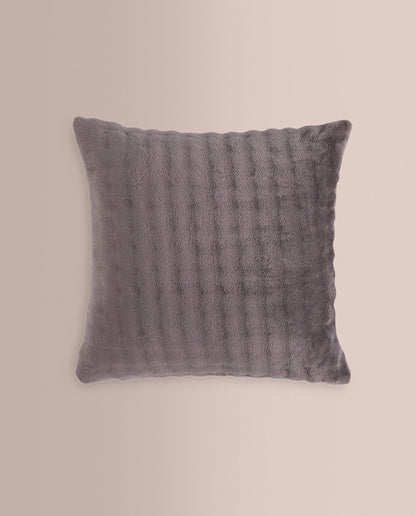 Icelandia Value Faux Fur Throws and Cushions, Charcoal