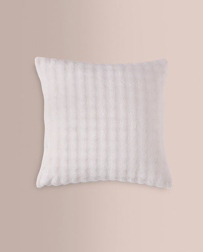 Icelandia Value Faux Fur Throws and Cushions, Natural