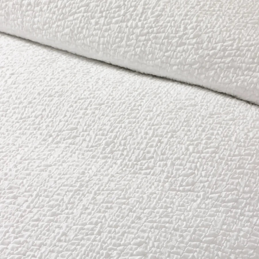Crinkle Seersucker Duvet Set - White